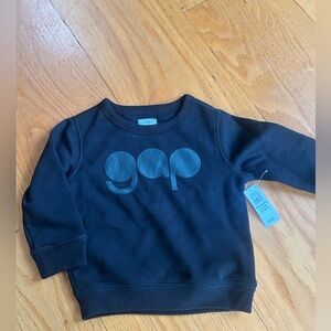 GAP Kids Classic Black Logo Sweatshirt 18-24 Months New Boys Girls